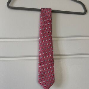 Vineyard Vines Pink Patterned Men's Silk Tie